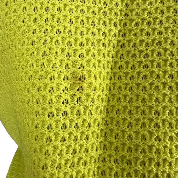 St. John Wool Blend Chartreuse Knit Top - Picture 8 of 12